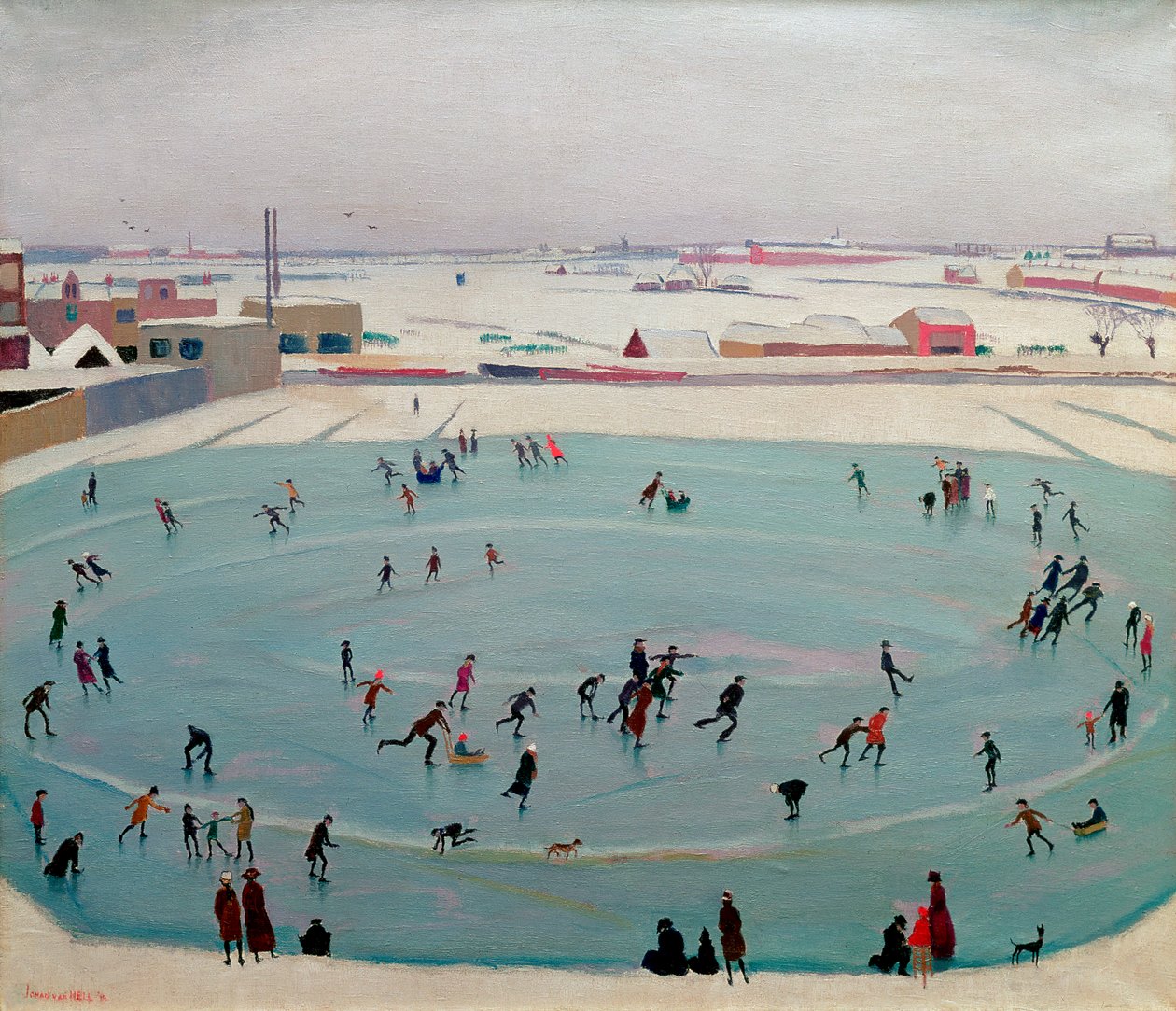 Schaatsenrijders door Johan van Hell