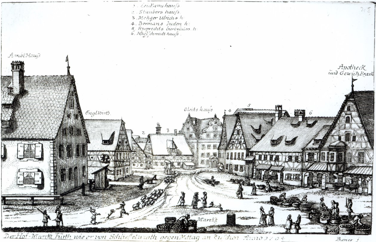 Duitse marktstad, 1704 door Johann Alexander Boener