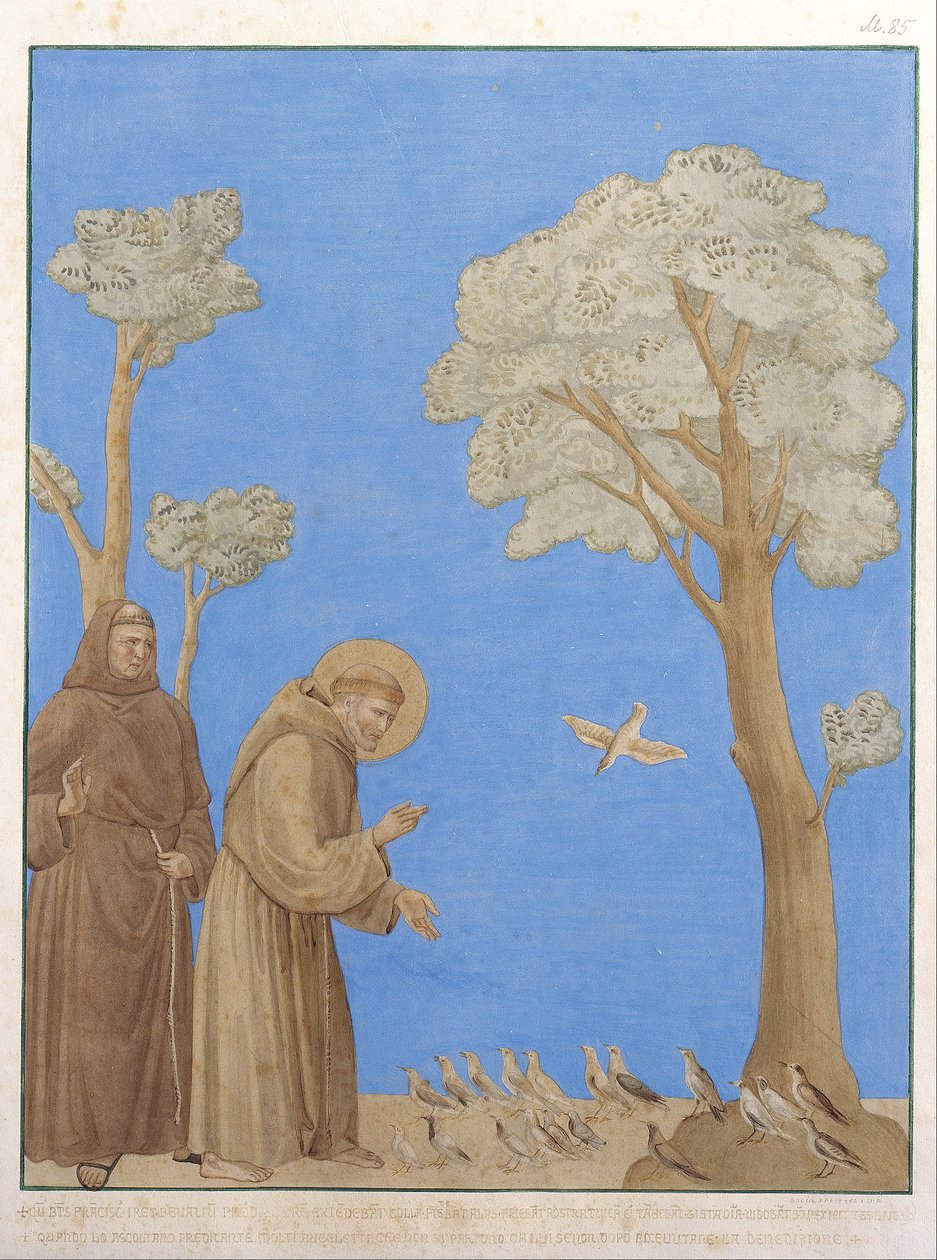 Sint Franciscus Predikt tot de Vogels door Johann Anton Ramboux
