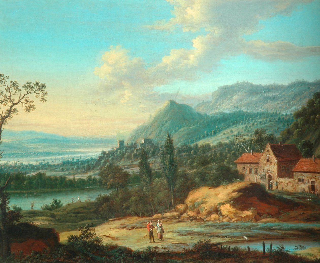 Continentaal Landschap, 1762 door Johann Christian Vollerdt or Vollaert