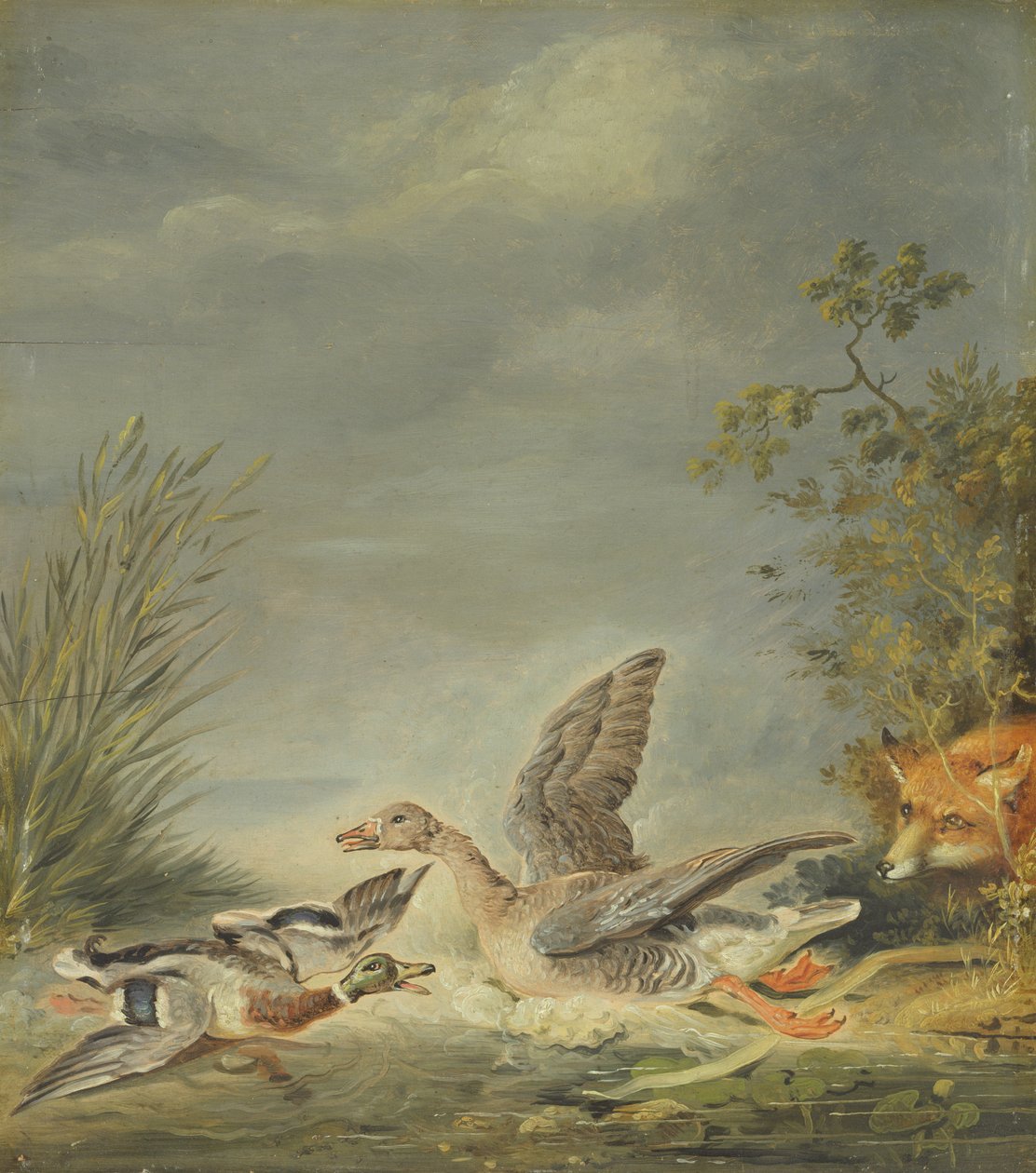 Vos en watervogels door Johann Friedrich August Tischbein