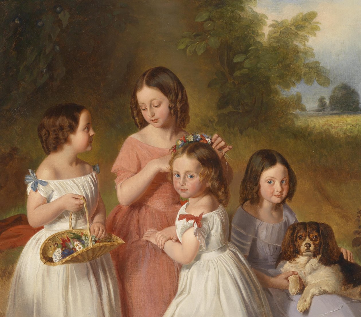Broers en zussen door Johann Friedrich Dietler