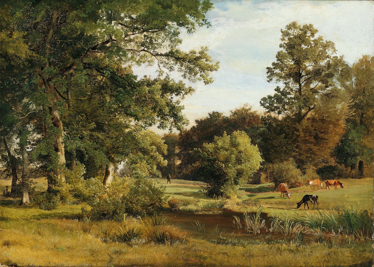 In Dragsholm Slotspark door Johann Georg Paul Mohr