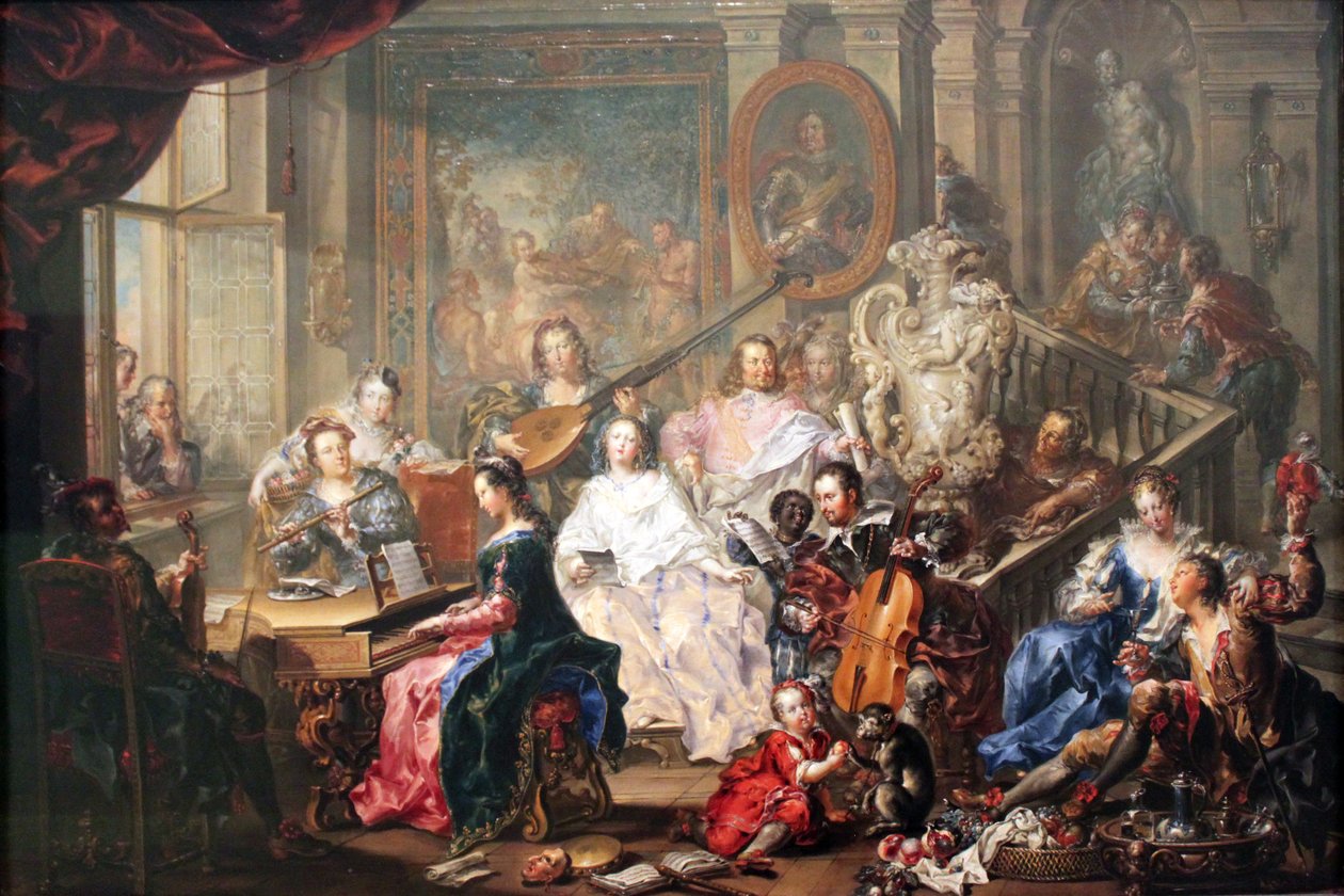 Het concert door Johann Georg Platzer