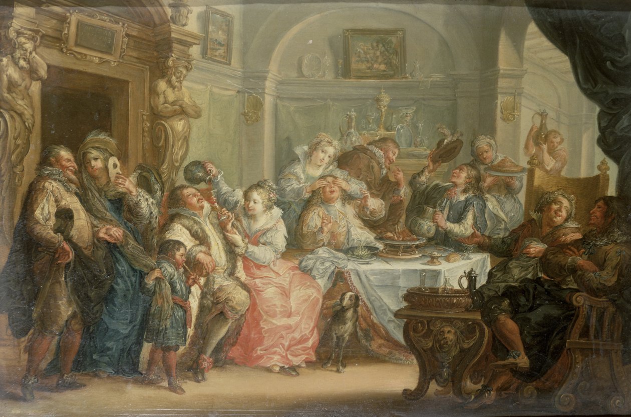 Fête Champêtre (een van een paar) door Johann Georg Platzer