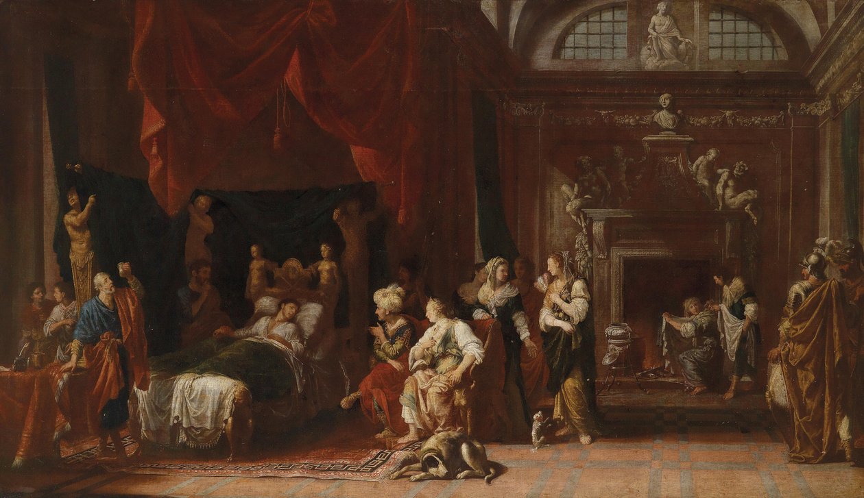 Antiochus en Stratonike door Johann Heiss