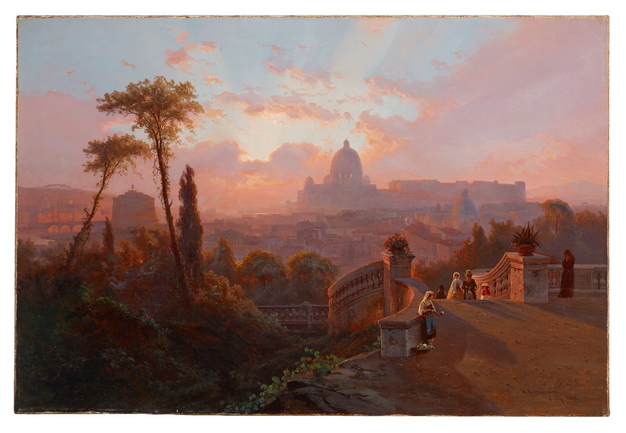 Uitzicht op Rome door Johann Herman Carmiencke