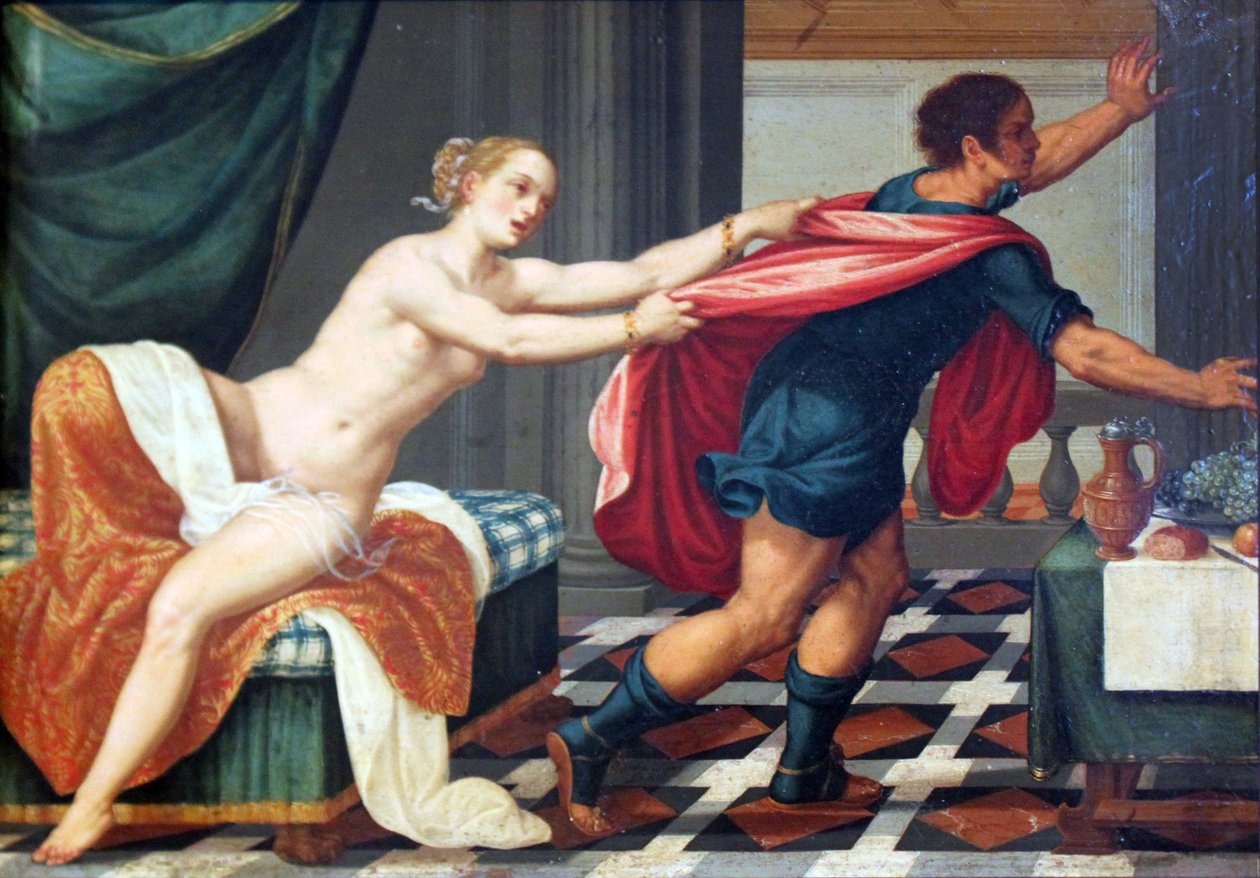 Jozef en de Vrouw van Potifar door Johann or Hans Konig