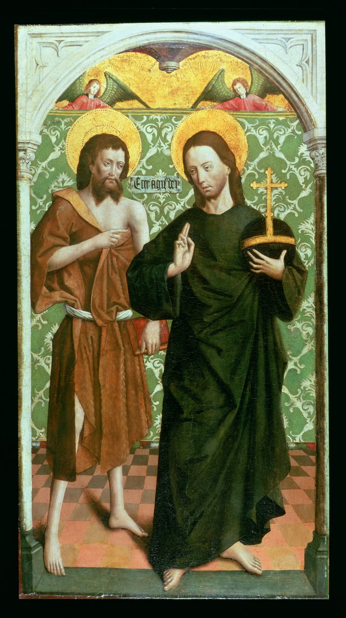 Christus en Johannes de Doper door Johann Koerbecke