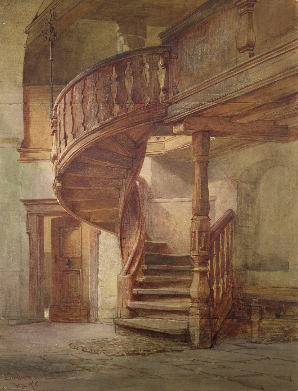 Spiraaltrap. Limburg an der Lahn door Johann Martin Gensler