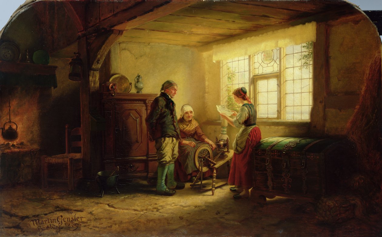 De brief door Johann Martin Gensler