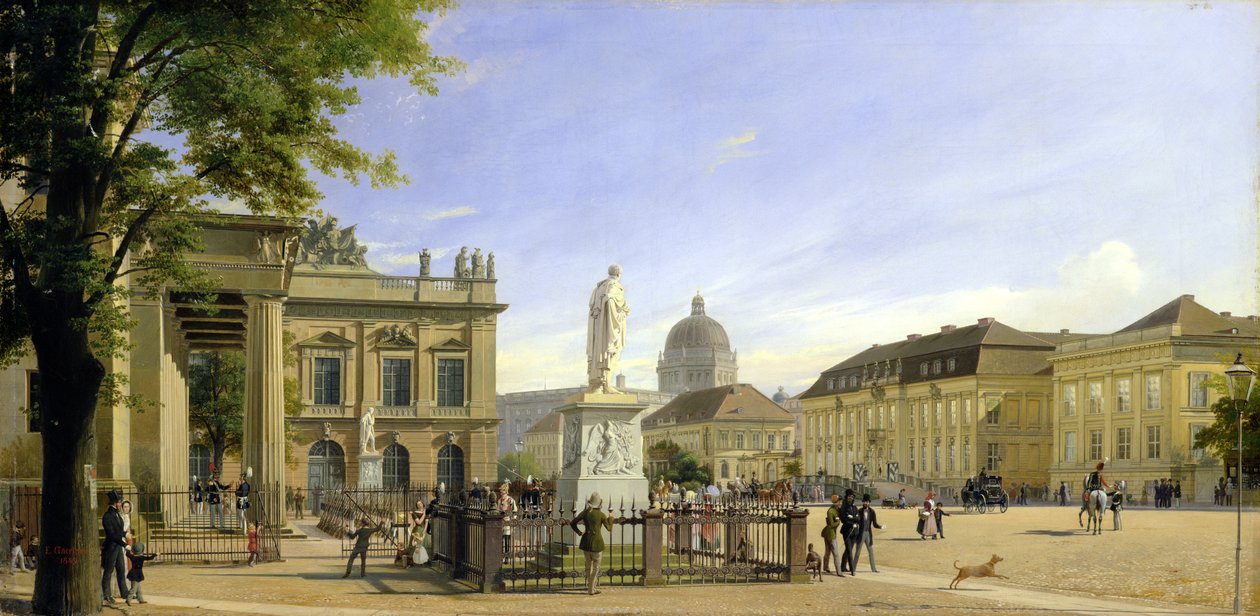 Nieuwe Wachtpost, Arsenaal, Prinselijk Paleis en Kasteel in Berlijn, 1849 door Johann Philipp Eduard Gartner
