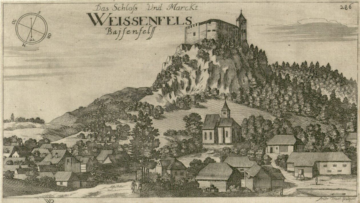 Grad Bela pe door Johann Weikhard von Valvasor