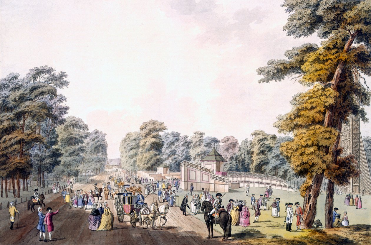 De Plaats van het Vuurwerk in Prater, Wenen, 1792 door Johann Ziegler