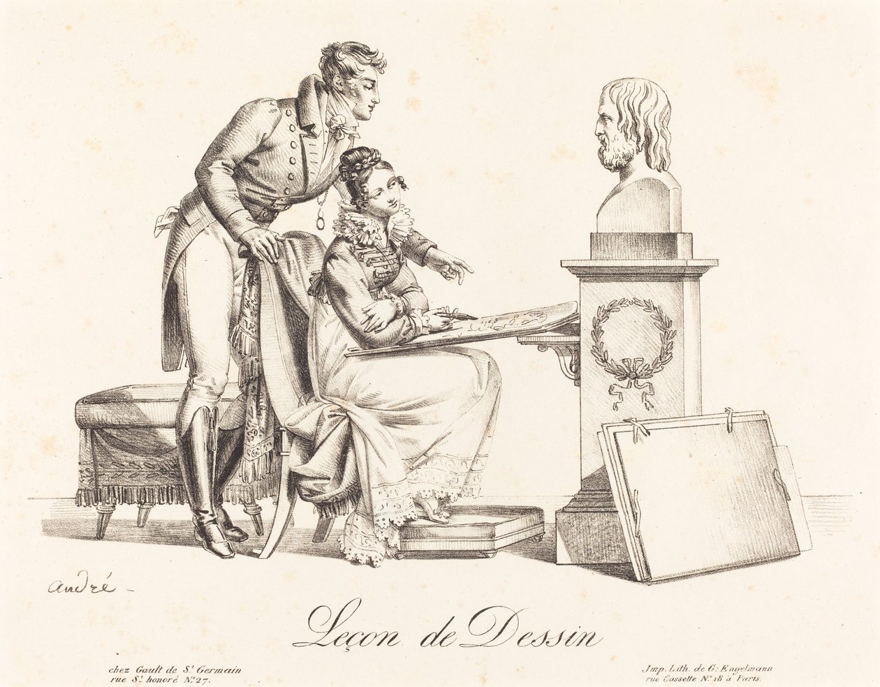 Leçon de Dessin door Johann Anton André