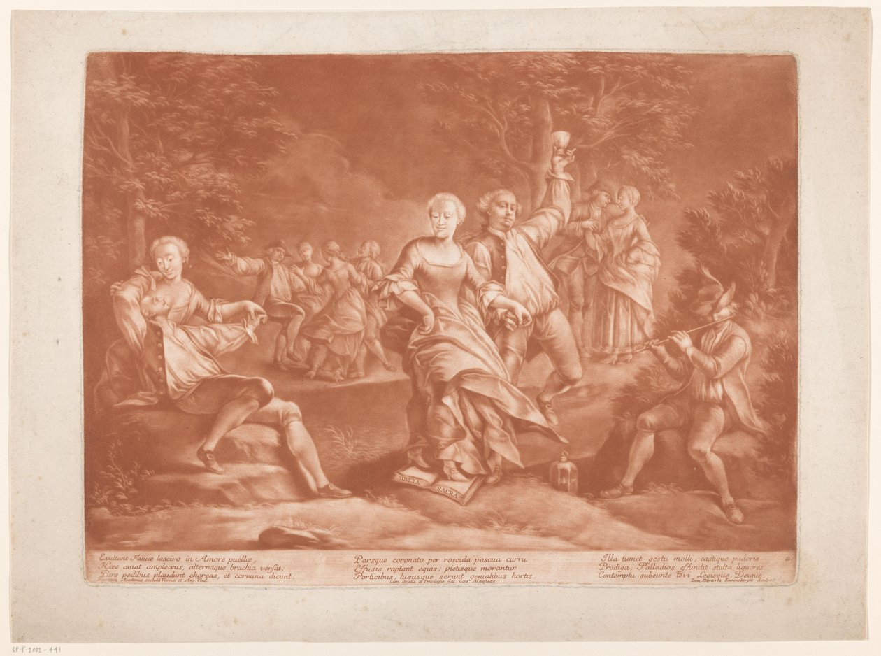Danspartij in de openlucht door Johann Baptist Enzensberger