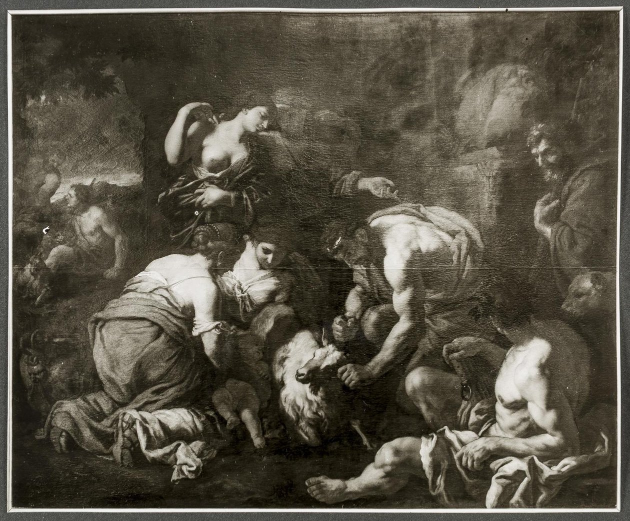 Jupiter die Zuigt aan de Geit Amalthea door Johann Carl Loth