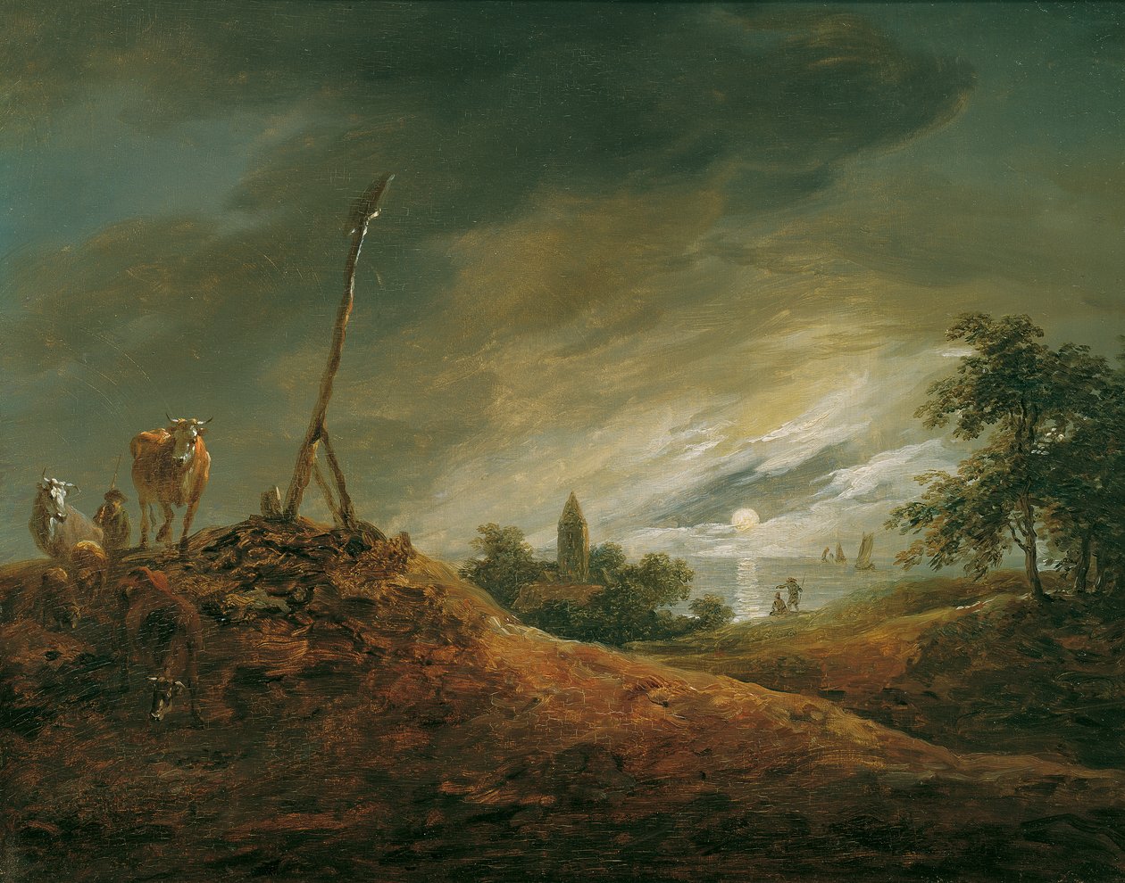 Avondlandschap door Johann Christian Brand