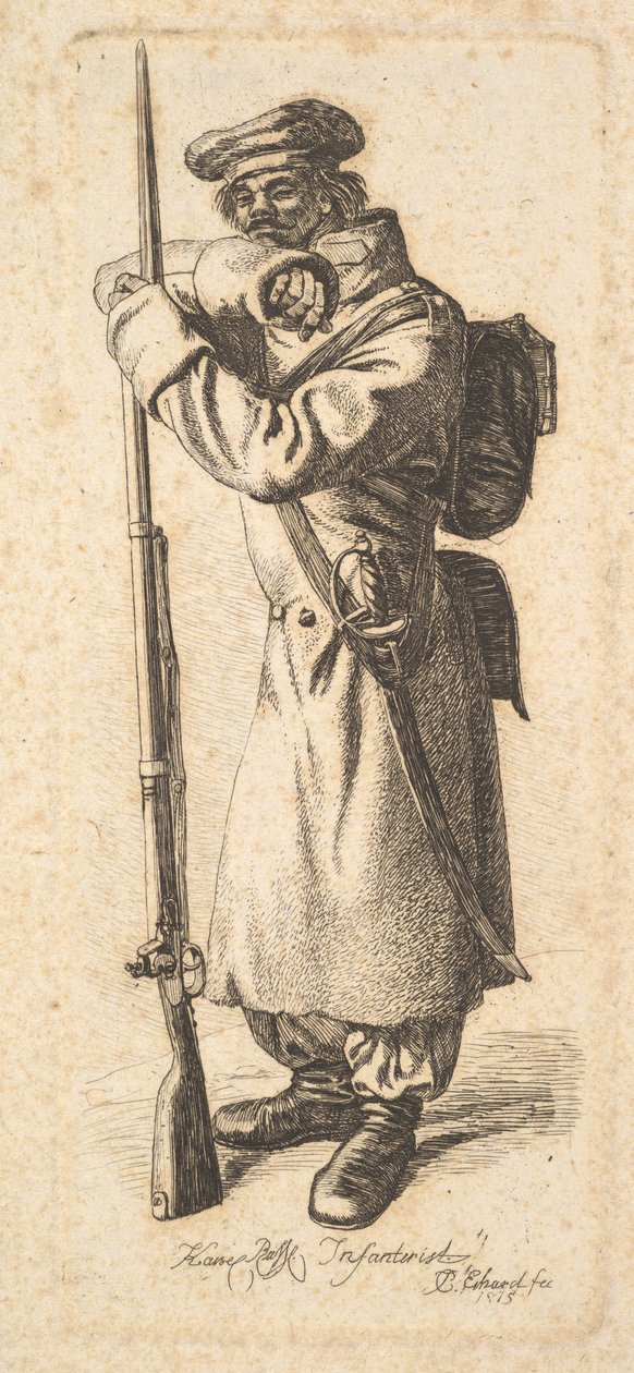 De Russische infanterist, 1815 door Johann Christian Erhard