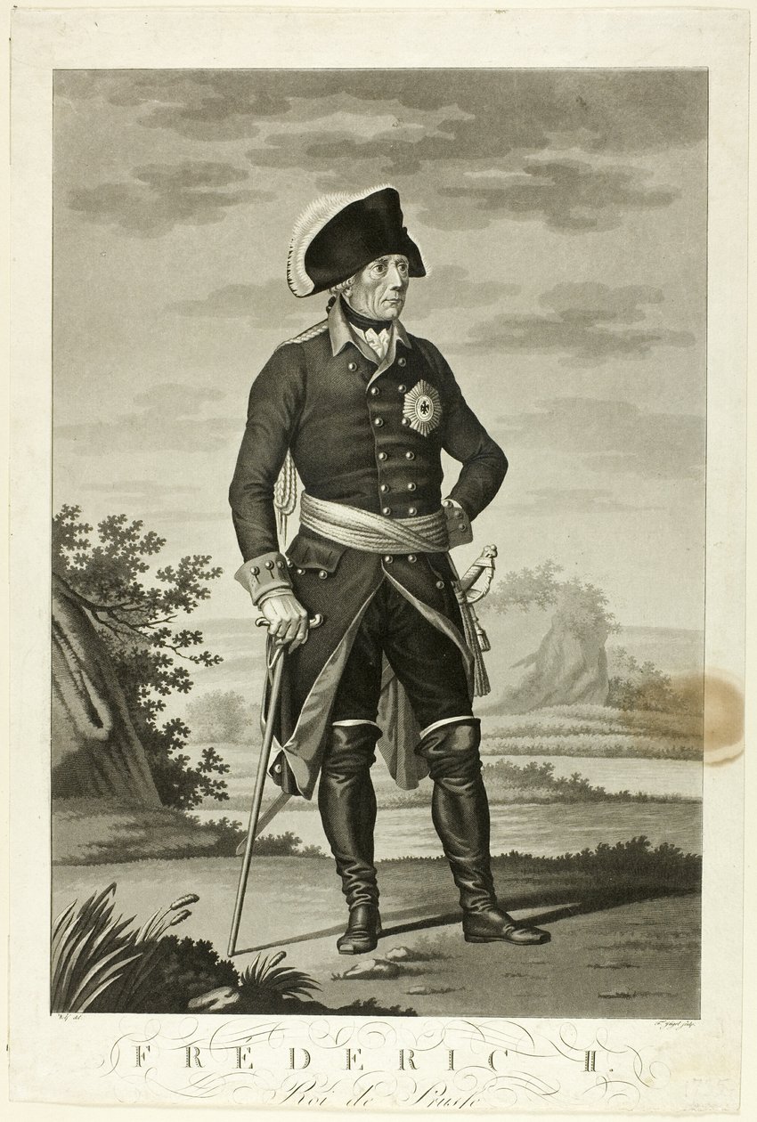 Frederik II, Koning van Pruisen door Johann Friedrich Jügel