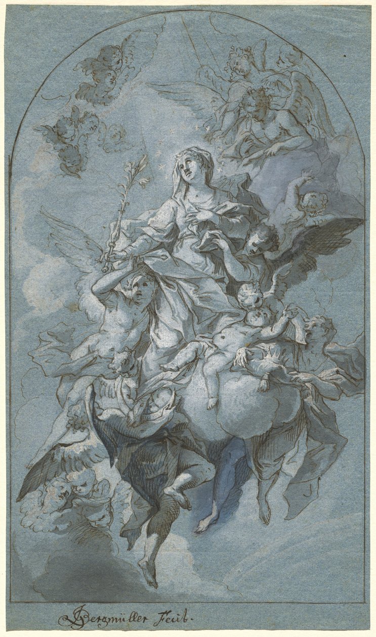 De Onbevlekte Ontvangenis door Johann Georg Bergmuller