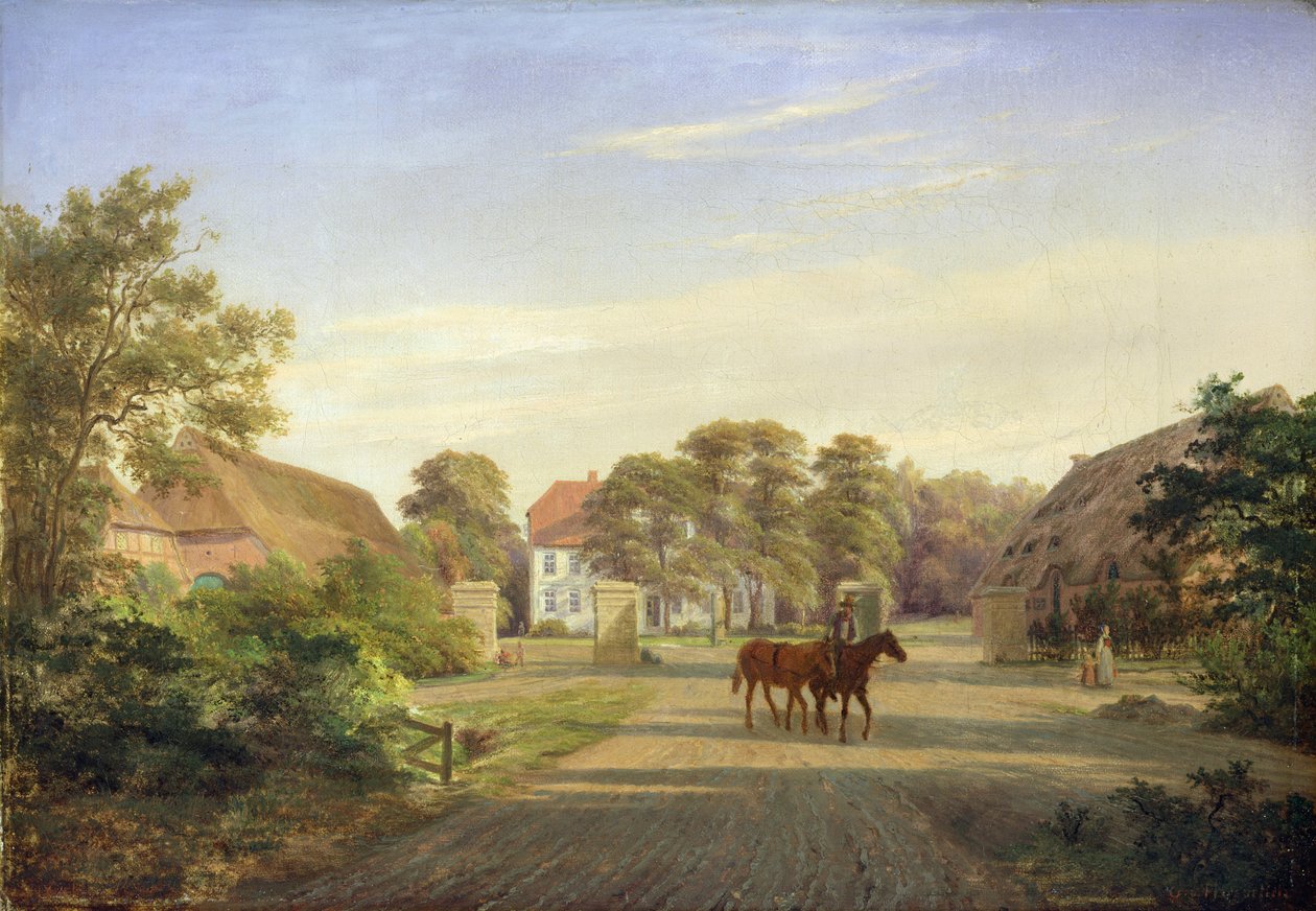 Gut Grabau, nabij Oldesloe, 1841 door Johann Georg Haeselich