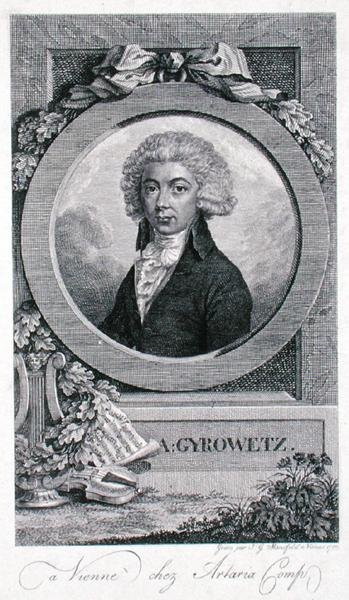 Adalbert Gyrowetz (1763-1850) 1793 door Johann Georg Mansfeld