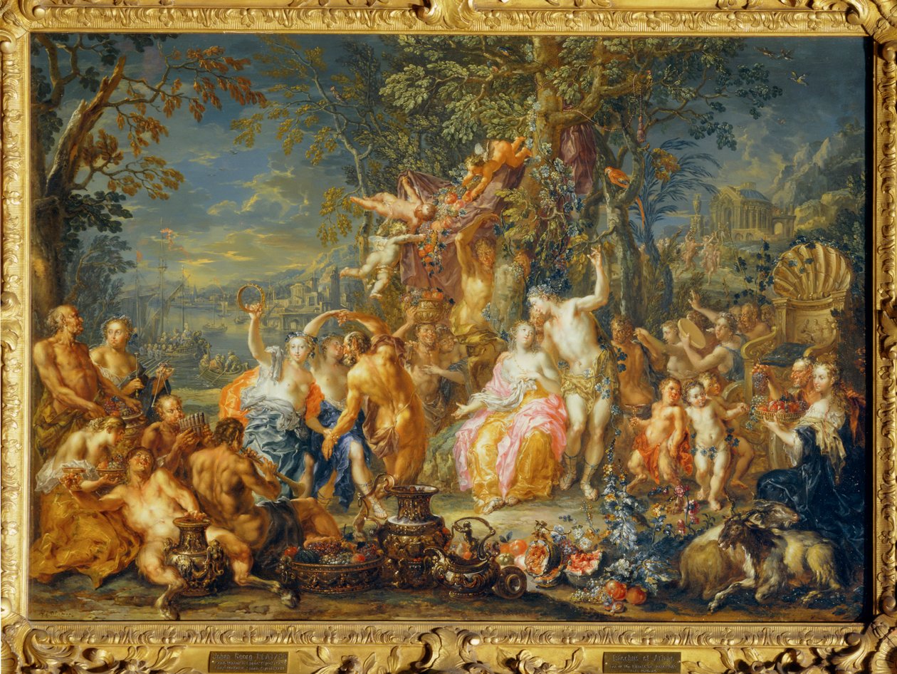 Bacchus en Ariadne ... door Johann Georg Platzer