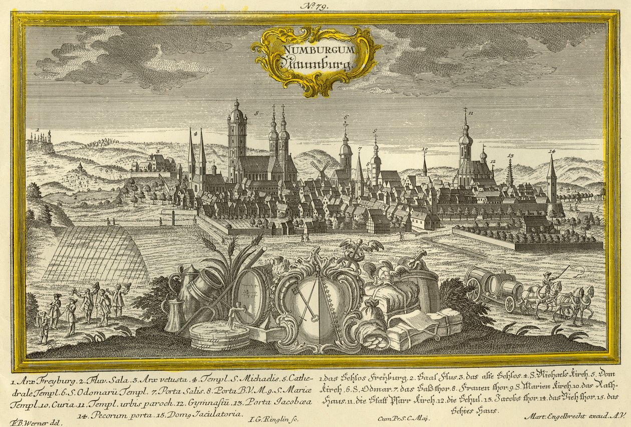 Neurenberg, ca. 1740 door Johann Georg Ringlin