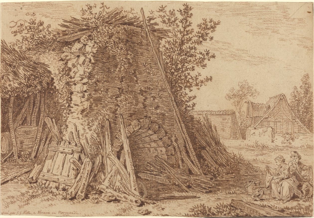 Een Rustieke Oven in Vernon door Johann Georg Wille