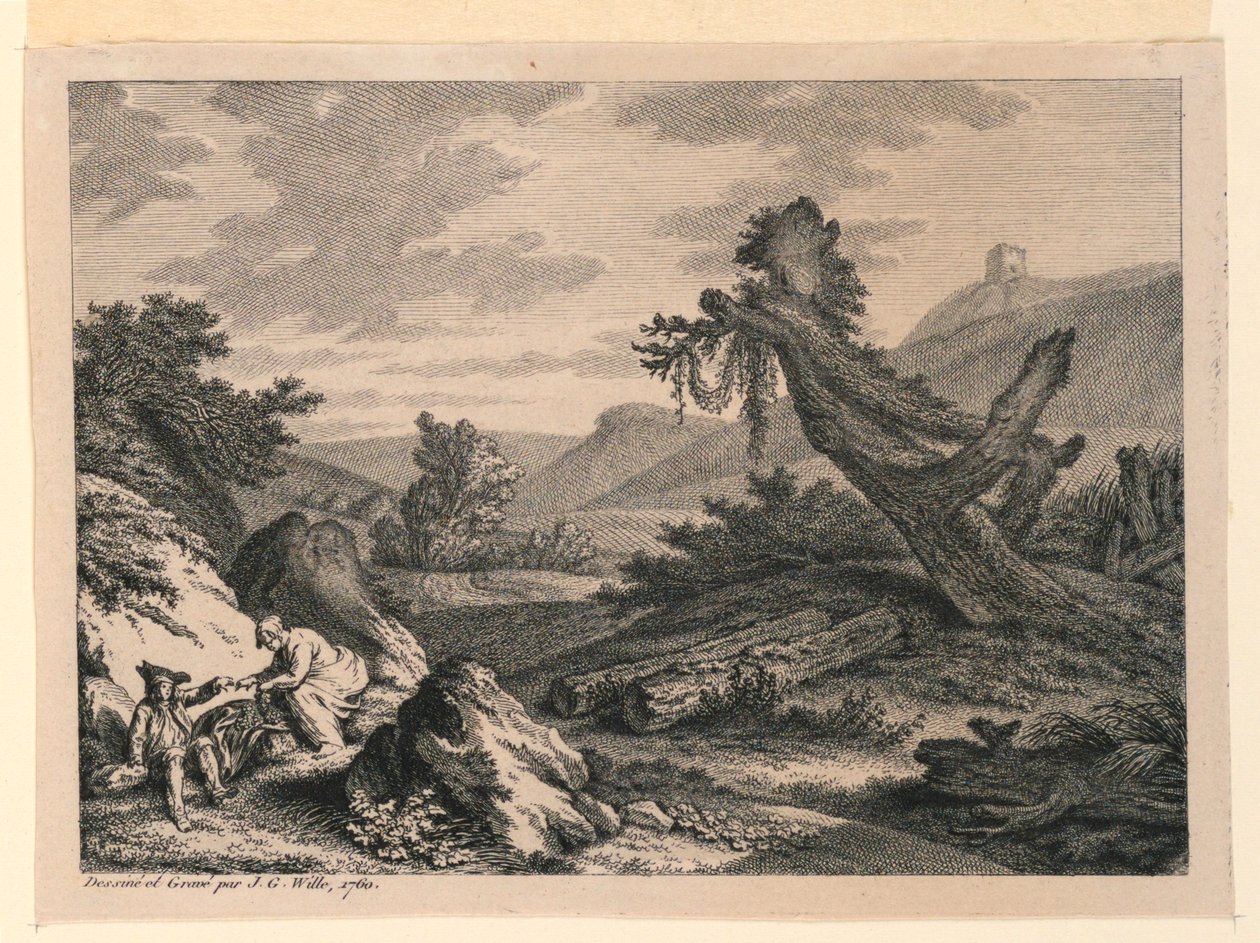 De Picknick door Johann Georg Wille