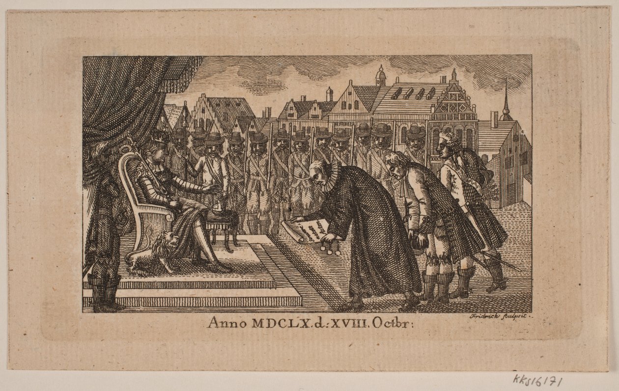 Invoering van de soevereiniteit door Johann Gottlieb Friedrich