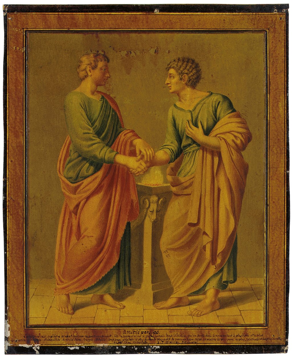 Een allegorie van vriendschap, 1789 door Johann Heinrich Lips
