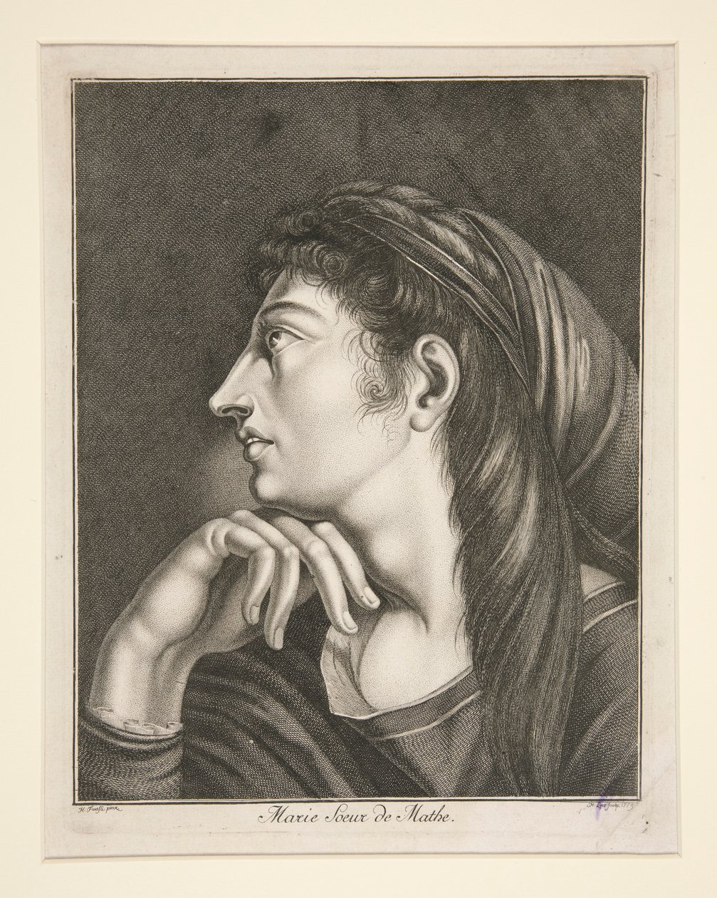 Marie, zuster van Mathe door Johann Heinrich Lips