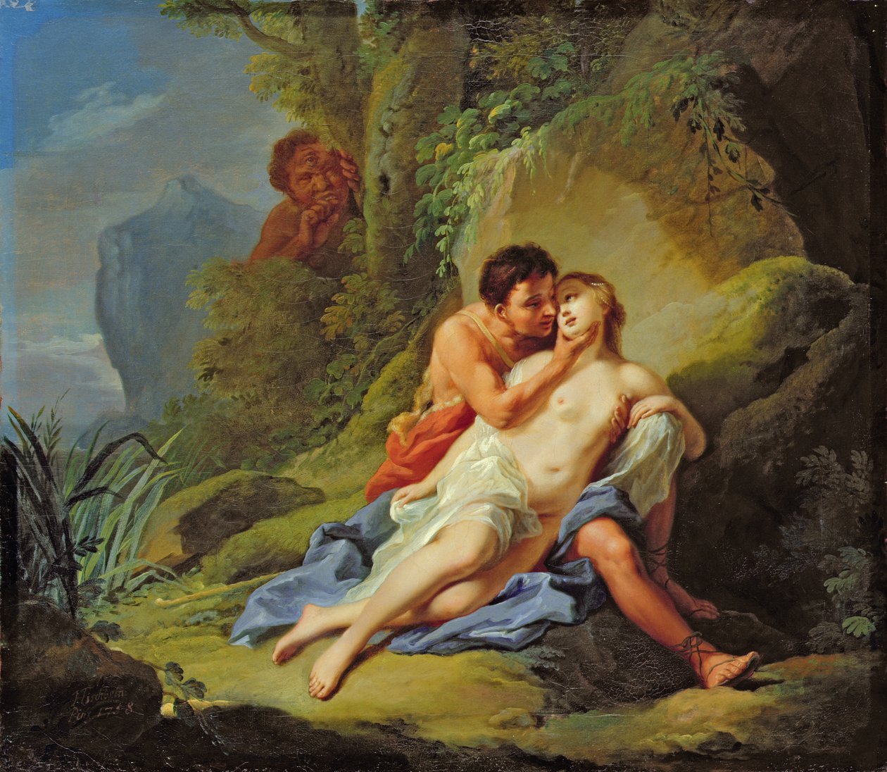 Acis en Galatea, 1758 door Johann Heinrich Tischbein
