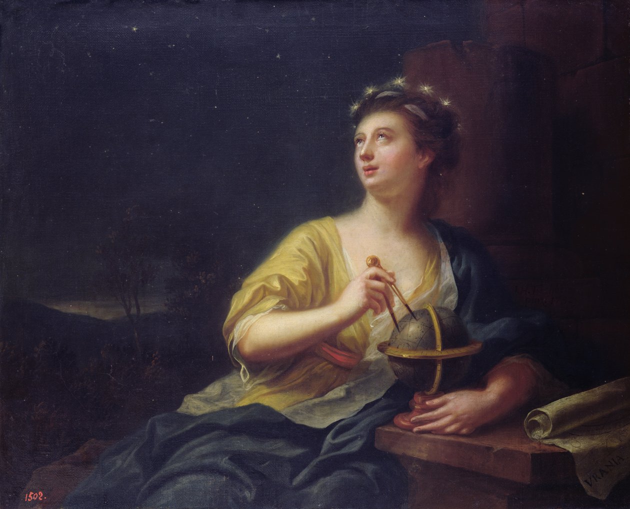 De Muze Urania, 1782 door Johann Heinrich Tischbein