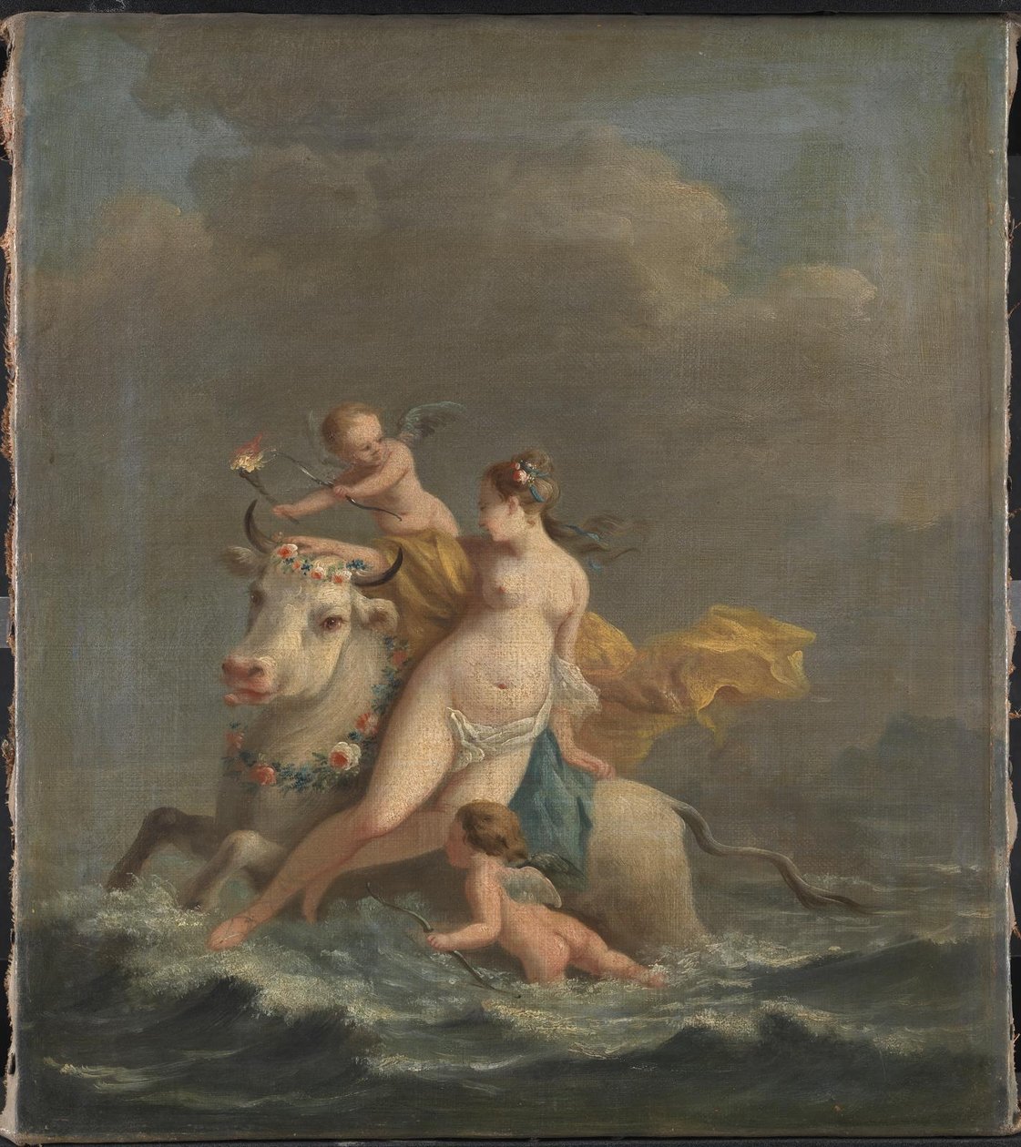 De verkrachting van Europa door Johann Heinrich Tischbein d.Æ.