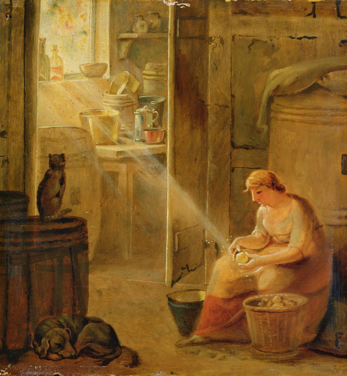 Interieur (De Aardappel) door Johann Heinrich Wilhelm Tischbein