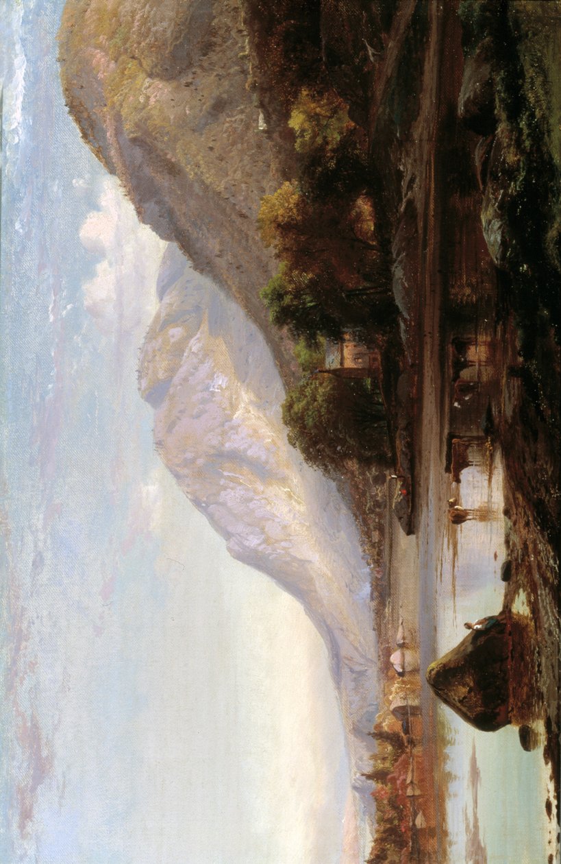 Hudson River bij Cold Spring door Johann Hermann Carmiencke