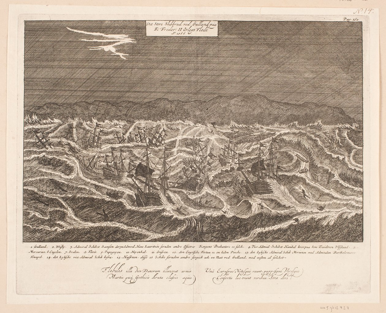 Skibbruddet ved Gulland, 1566 door Johann Husman