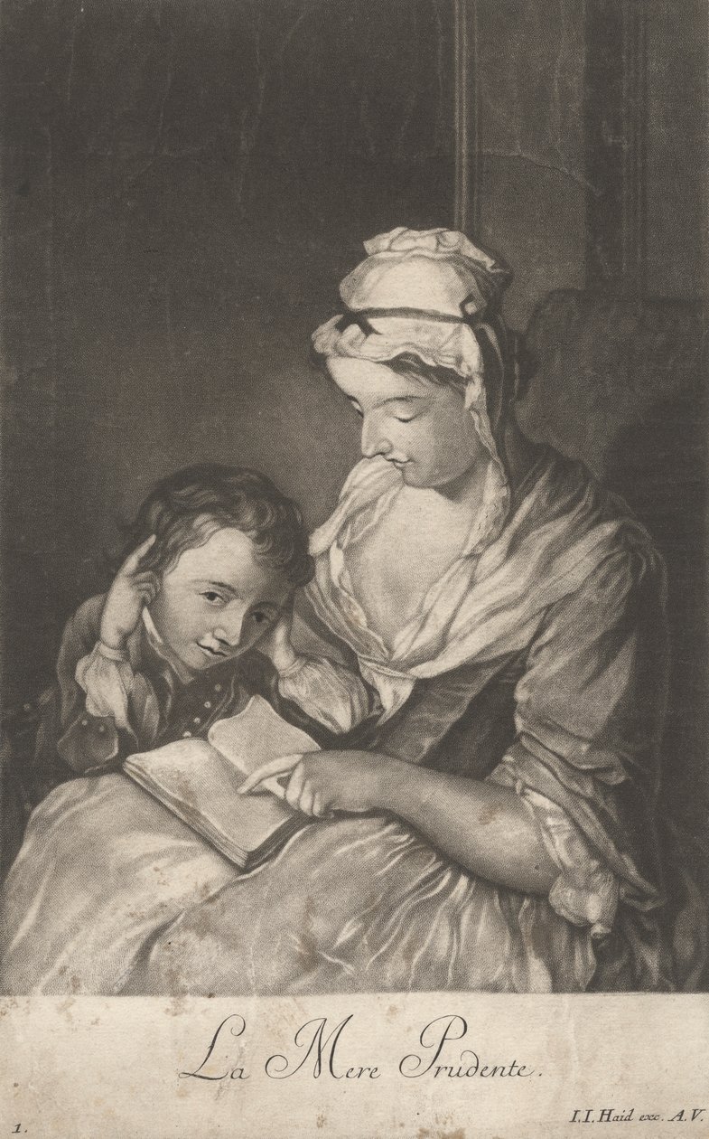 De voorzichtige moeder door Johann Jacobus Haid