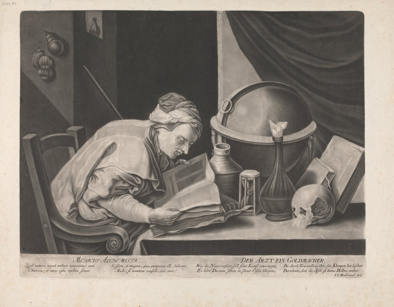 Medicus Alchemista door Johann Jacobus Haid