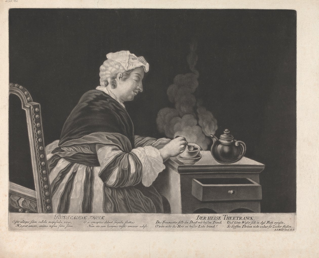 Potus Calidae Theiae door Johann Jacobus Haid