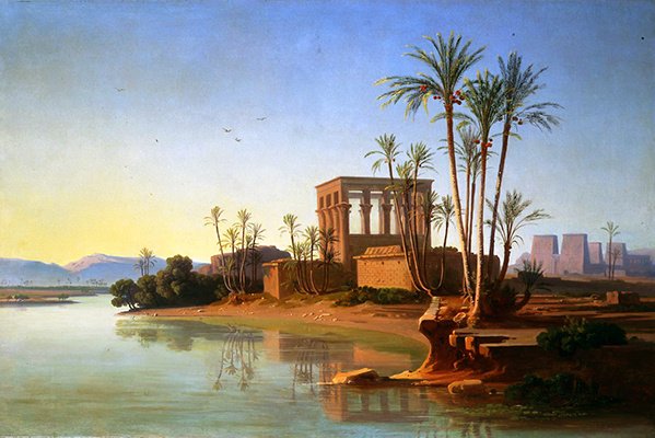 Philae, ca. 1860 door Johann Jakob Frey