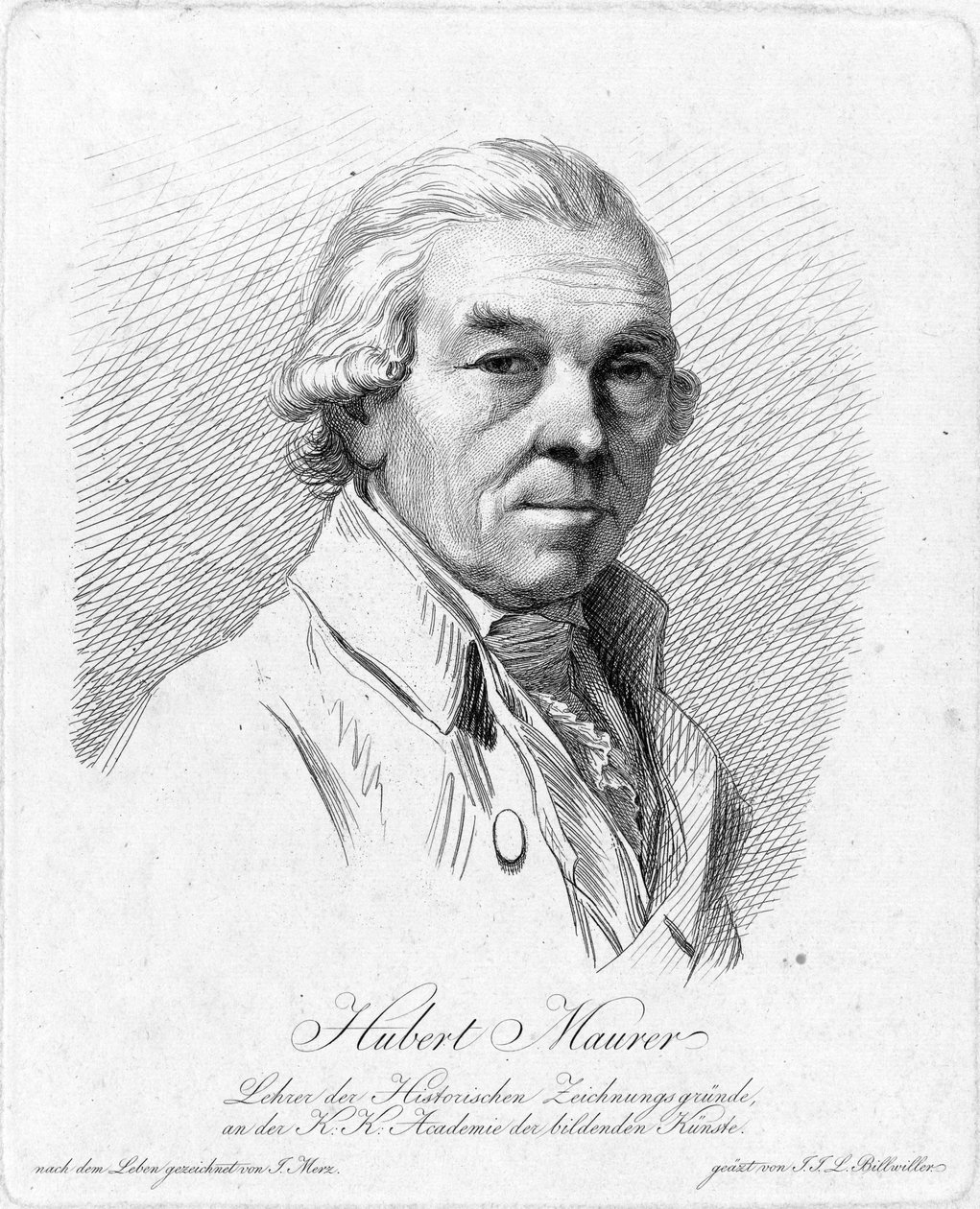 Afgebeeld persoon: Hubert Maurer door Johann Jakob Laurenz Billwiller