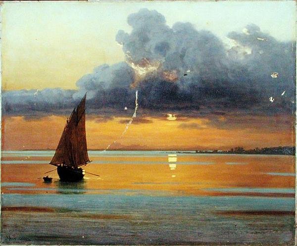 Zonsondergang op de Krim door Johann Koler