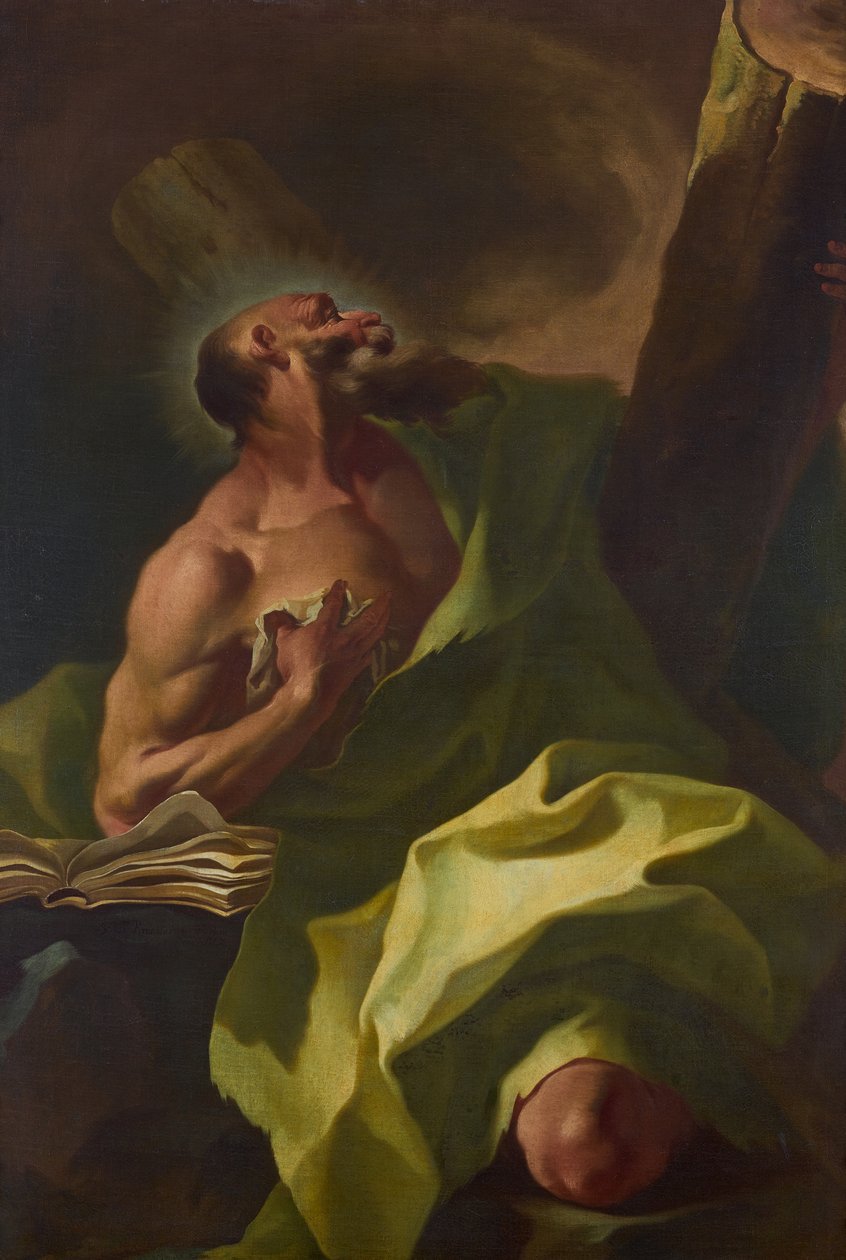 De apostel Andreas door Johann Lucas Kracker
