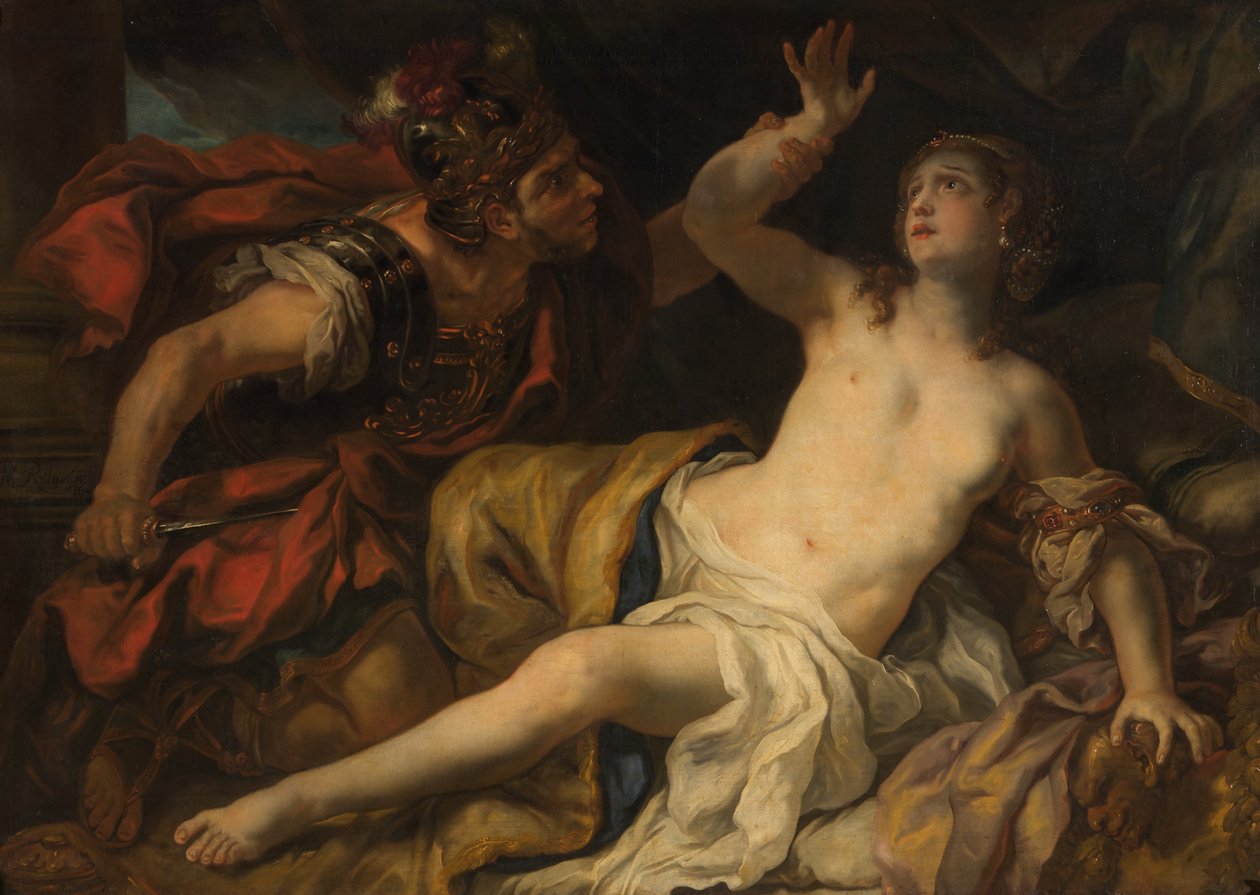Tarquinius en Lucretia door Johann Michael Rottmayr