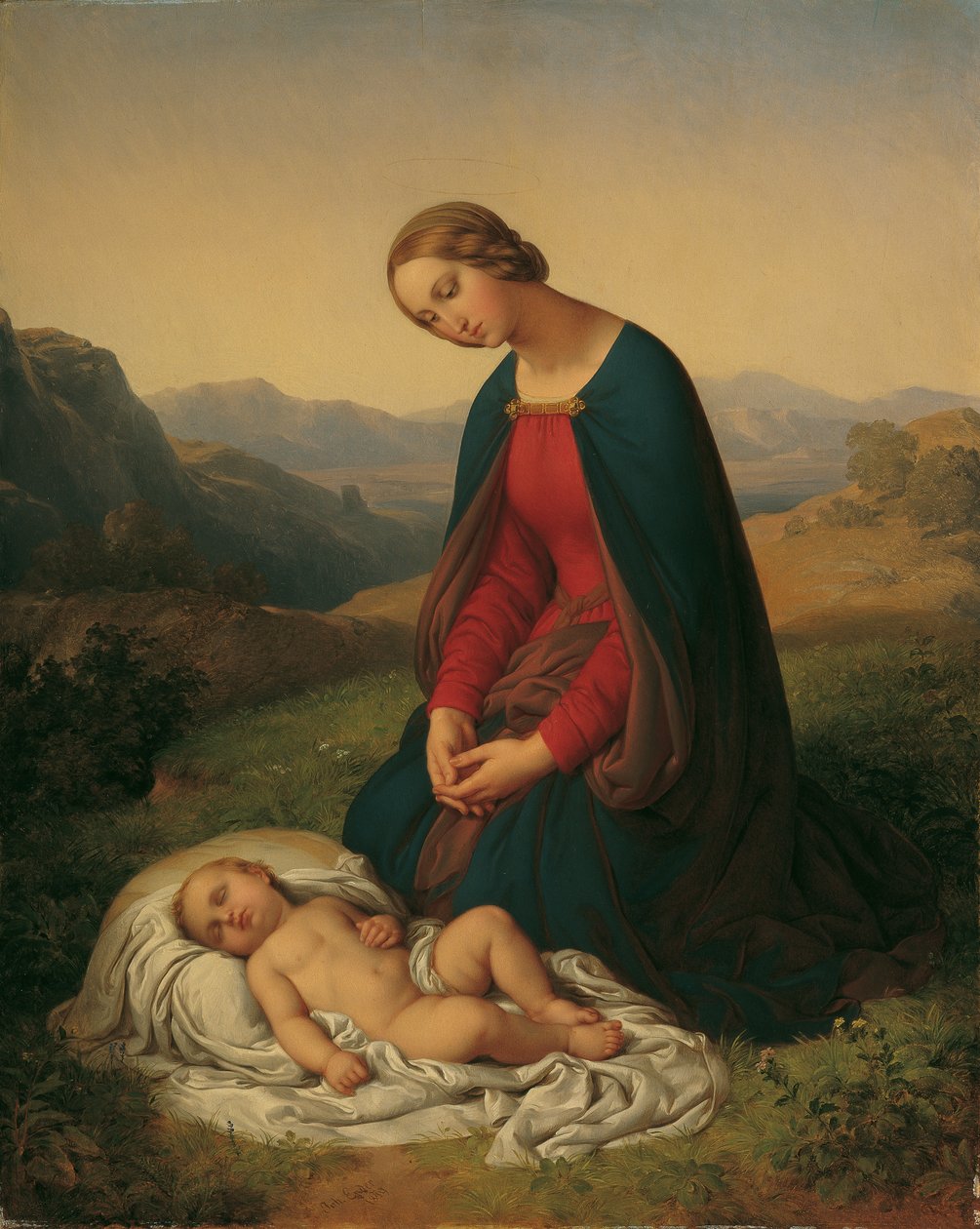Maria, het Kind aanbiddend door Johann Nepomuk Ender