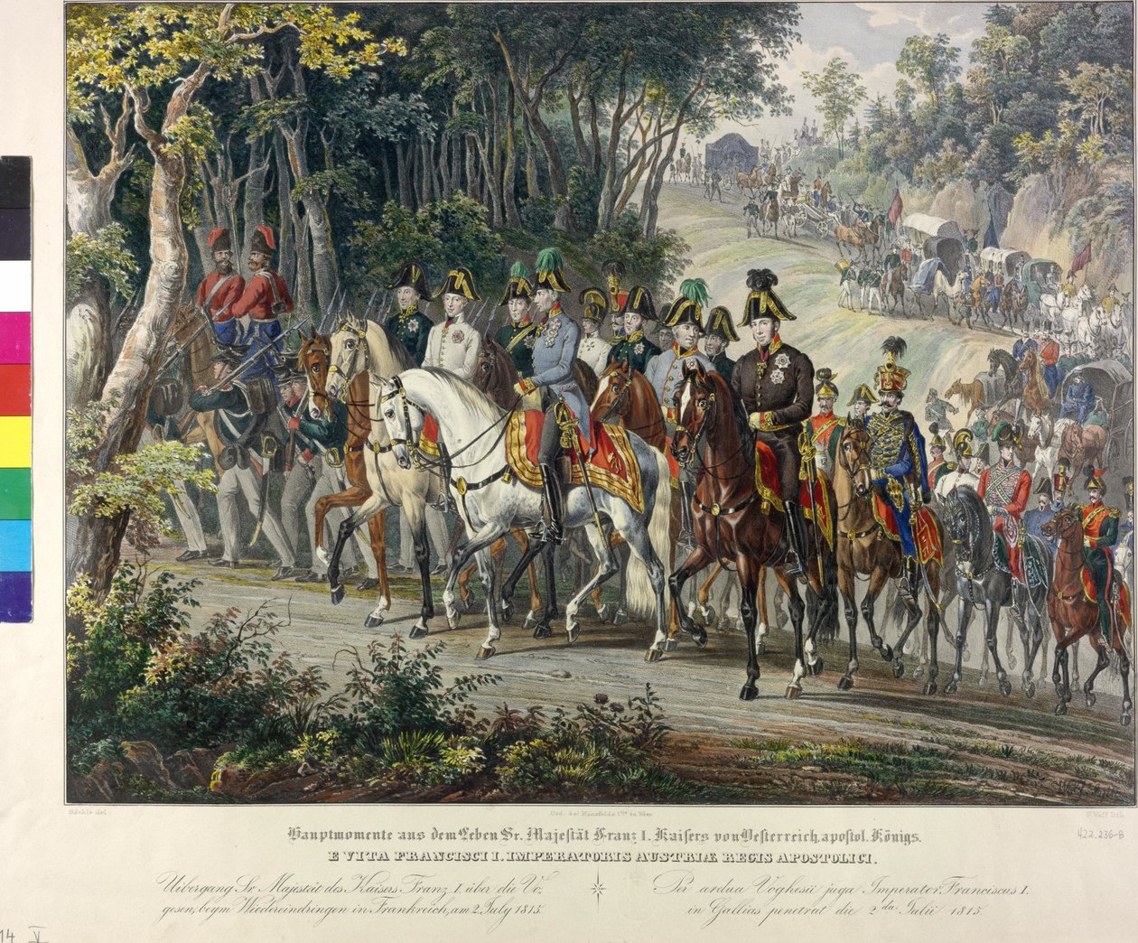 Rit door de Vogezen 1815 door Johann Nepomuk Hoechle